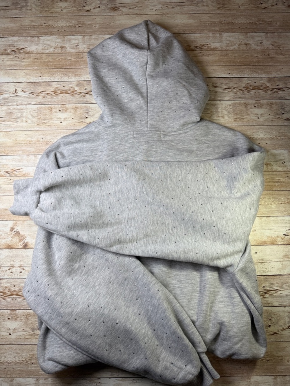 Madden Girl Light Gray Speckled Crewneck Sweatshirt Size L - Picture 2 of 10